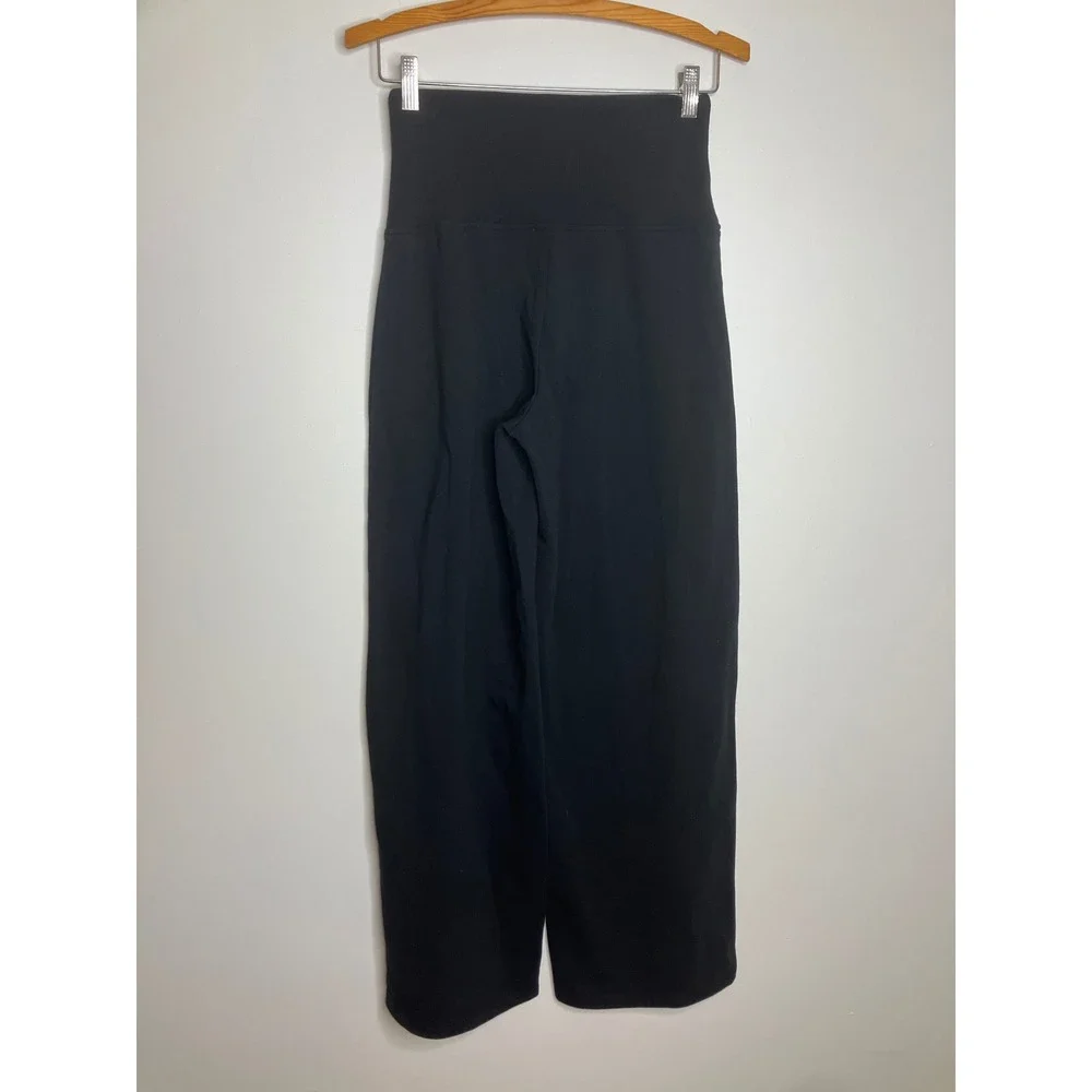 Sundays Logan Pants Womens Size S Black New Wide Leg High Waist Jersey lounge